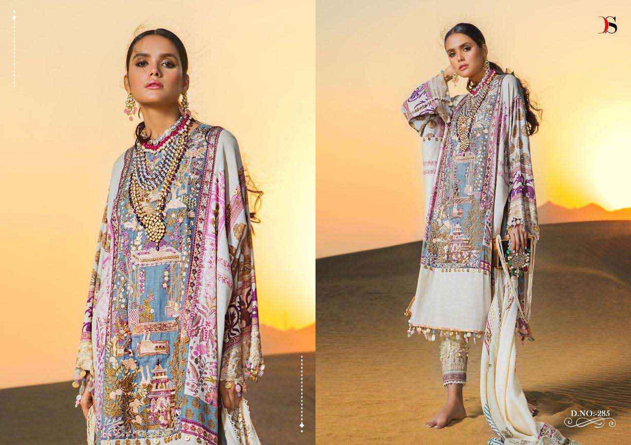 Sana Safinaz Linen-19 Deepsy Jam Cotton Silk Suits Sana Safinaz Linen-19 Deepsy Jam Cotton Silk Suits